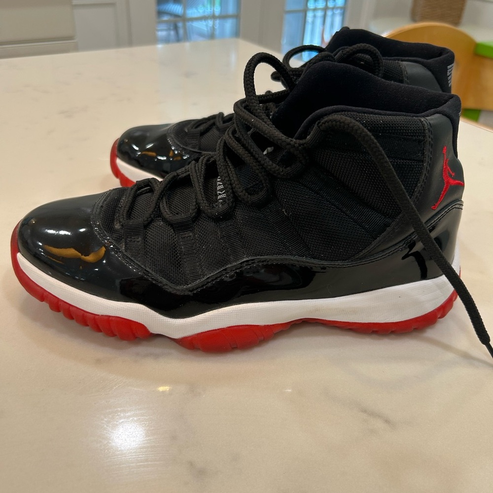 Jordan Black and Red High-Top Sneakers